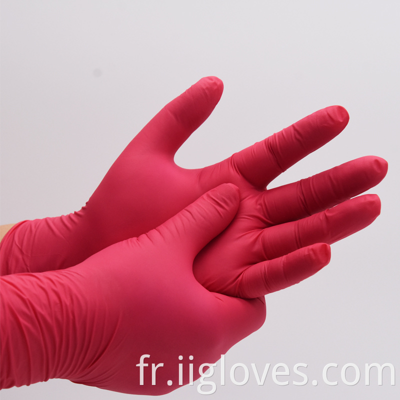 Gants d'examen de nitrile vert bon marché gants de nitrile sans poudre jetable